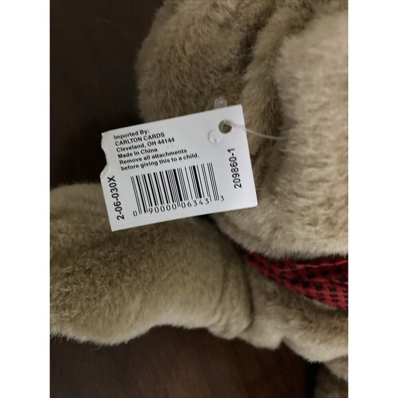 Vintage Carlton Cards Realistic Sharpei puppy dog plush tag bandana neckerchief - Picture 9 of 12